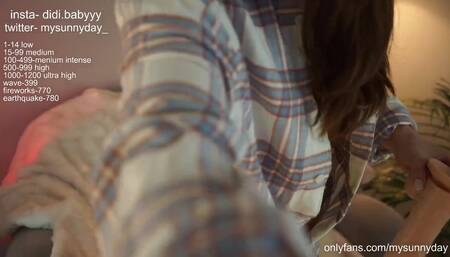 Mysunnyday legs spread and fucking with dildo.