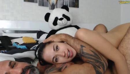 Live Blowjob On Chaturbate! Daddy Cums In My Mouth & I Swallow Every Drop! - Real Couple Live Cam BJ