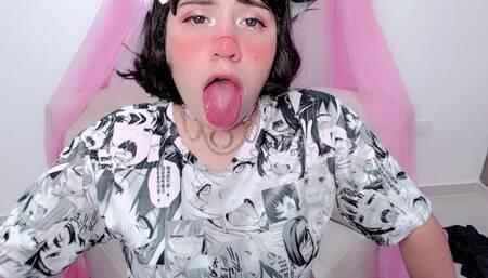 Spit teasing, goal of chaturbate