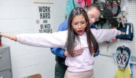 Latina sitter busted and fucked for stealing