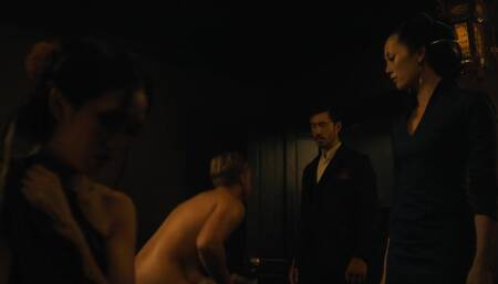 Chinese slut doggy banged by american