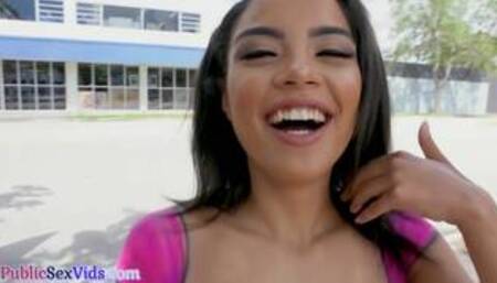 Public 19yo Latina fucked by black cock in doggystyle