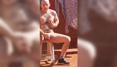 Flashing and cumming outdoor