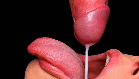 CLOSE UP: Best Milking BLOWJOB in your LIFE, All Cum in Mouth, Sloppy Sucking Dick ASMR