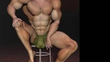Muscular Males 3D Like It Big