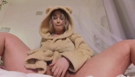 Teddy Bear Gown Onlyfans Girl Playing