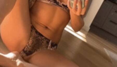 Sensual tease in slutty lingerie