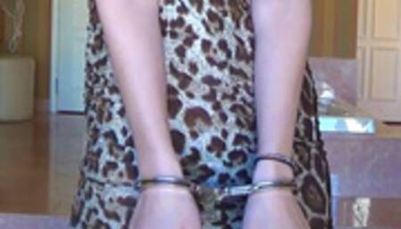 Holly Ann - Handcuffed Walkabout in her Lingerie and Stockings (MP4)