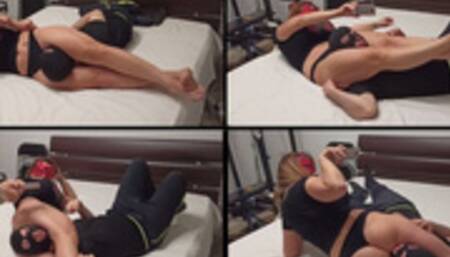 94) Headscissor with close-up shot