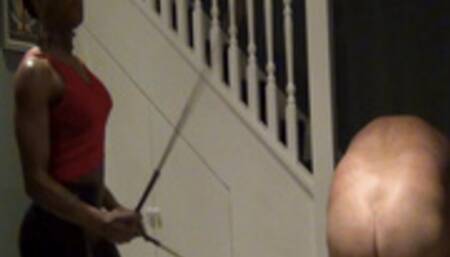 Mistress Kiana loves caning her slave
