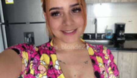 Striptease by a latin red head sexy latina