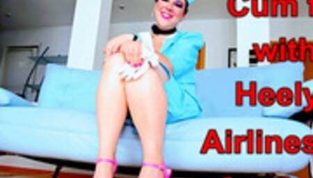 Cum fly with Heely Airlines! - starring Nancy Heely - Episode 1 - Extras! - Part 3 - High Heels Stewardess Gloves Uniform Toe Wiggling Spreading - HD