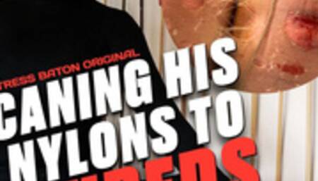 Caning His Nylons To Shreds HD