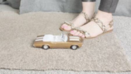 Abby completely crushes and destroys a 1972 Oldsmobile cutlass