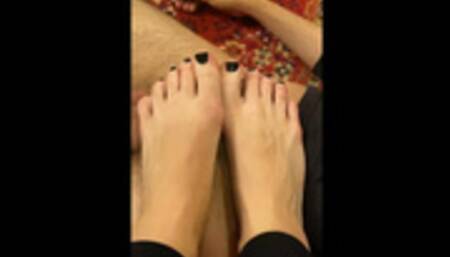 Princess M Gives Slave a Toejob! Part 2