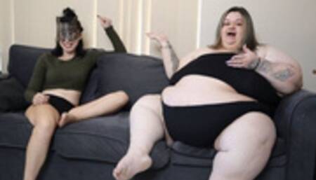 SSBBW & Sister Scarlett chugging, burping & fat chat