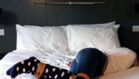 0051 Fluffy Socks Make for a Massive Mouth Stuffing in my Self-Gagged Day Out! Duct Tape Gag for Girl in Glasses! A Two Part Custom Video - SD Version