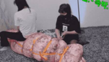 Human-type meat dumplings cultivation training - Quilt bondage - silky - smother - riding - whipping (FHD)