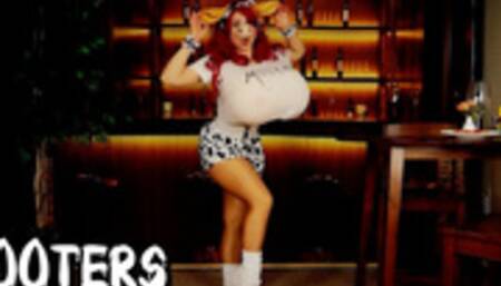 MOOters - Ludella Transformed into Horny Hucow with sloshy MEGA MILKERS - Hucow Transformation with Multiple Breast Expansions and lots of Boob Bouncing & Coming Onto POV - SFX Hooters Parody - WMV 720p