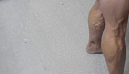 POV thong and oiled calves