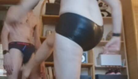 Kicks on my balls, slaps on my cock, heavy pain and tears