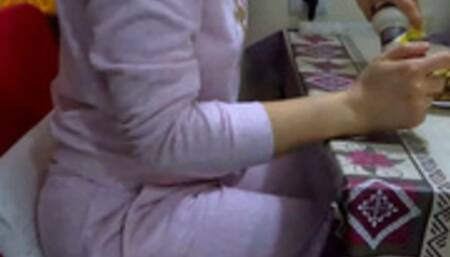 Stuffed tight and having sex in my full body stockings part 1 (no sex)