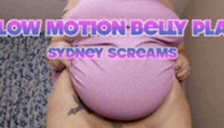 Slow Motion Belly Play - A Belly fetish scene featuring: jiggle, slow motion, natural tits, and naked - 720 WMV