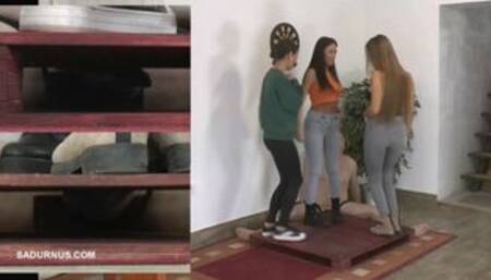 Mistresses party on the slave's cock and balls wmv