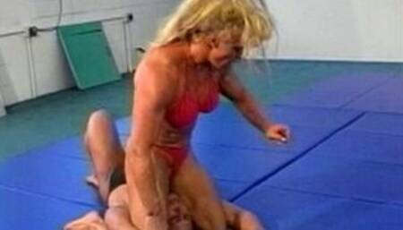 Girl vs Girl Mat Action - Hanny and Sharon Marvel