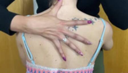 Giant Agata shows no mercy pt2 (Tall Amazon's hands against tiny body special)