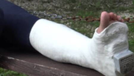 Katharina limping in the park part three