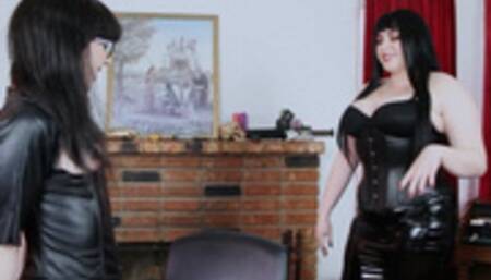 Shaved BALD with Leather Kink