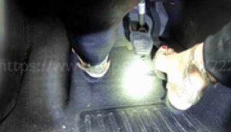 Katia Blue Bella - The Mother drives in heels - Feet POV