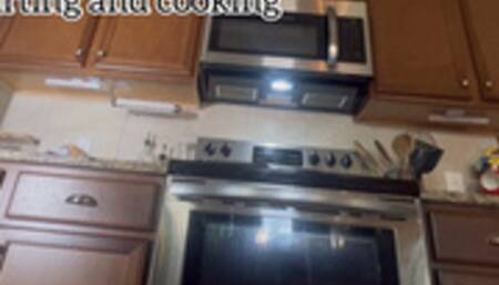 Gassy Girl Cooking and tooting - Eb49