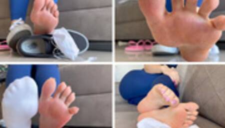 Foot odor after gym - Goddess Grazi