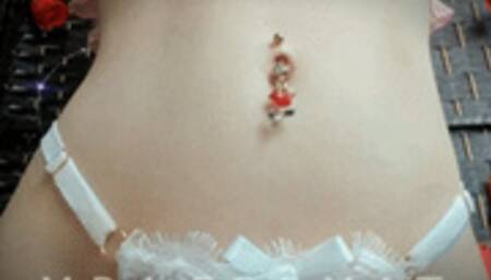 Rose Dangle Ring Belly Button Fingering (HD) MP4