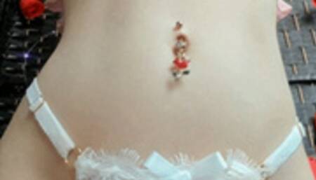 Rose Dangle Ring Belly Button Fingering (HD) WMV