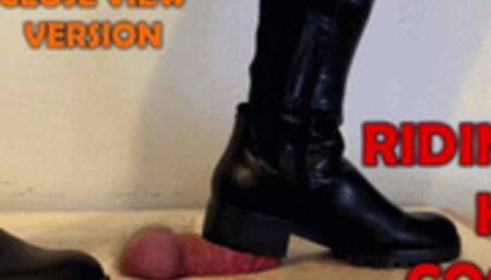 Riding Boots Cock Trample, Bootjob & Crush with TamyStarly - (Close Version) - Heeljob, CBT, Ballbusting, Femdom, Shoejob, Crush, Ball Stomping, Foot Fetish Domination, Footjob, Cock Board