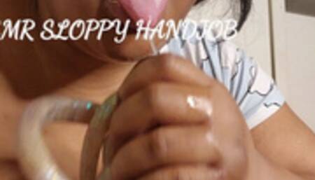 ASMR SLOPPY HANDJOB