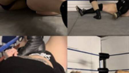 blonde vs blonde KICKS TO STOMACH, BODY SCISSORS,& GUILLOTINE CHOKES