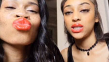 Kissing Humiliation #12- Goddess Rosie Reed & Syn Kynks Humiliate And Tease Lipstick Losers- Gooning Lipstick Fetish Humiliation- standard definition