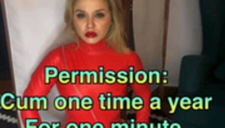 PERMISSION TO CUM FOR A LOSER