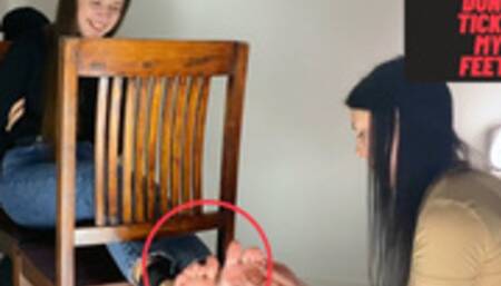 Ticklish Student Girl Jennifer - "Please don't tickle my feet!"