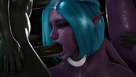 Goblins Gang Bang a Dark Elf