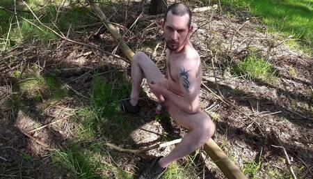 A wank in the woods