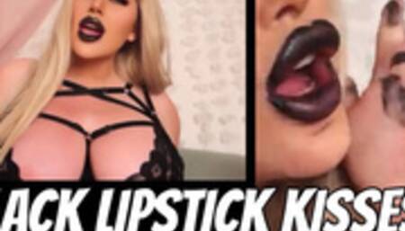 Black Lipstick Kisses Femdom Fetish