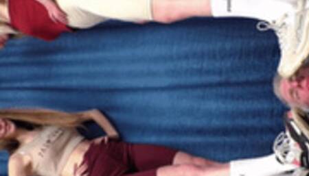 Teen girls in Balenciaga sneakers try to crush my face (part 4 of 11), flo522x 1080p