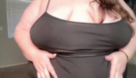 Little Black Dress SSBBW Jiggly Catwalk in Heels