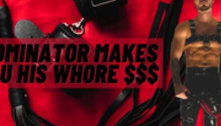 Latex dominator makes you his whore sex slave