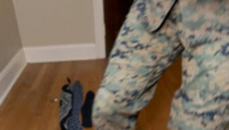 Marine Found in Self Bondage